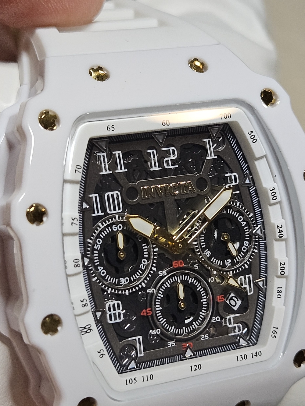 Invicta Racing Men’s White and Gold Chronograph Watch - Picture 11 of 15